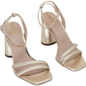 Sam Edelman Kia Block Heel Gold Strappy Sandals